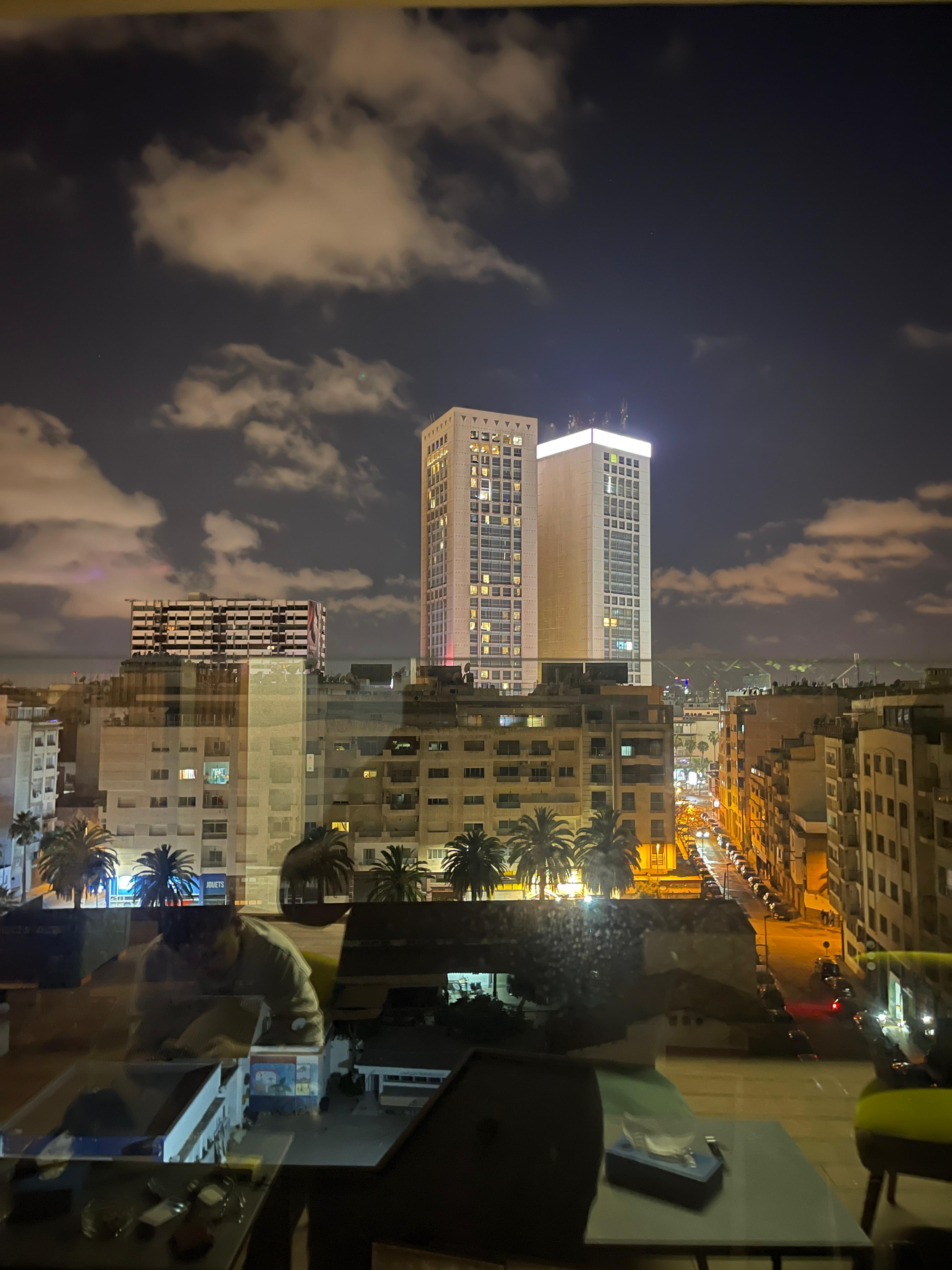 Maarif by night - Quartier moderne Casablanca
